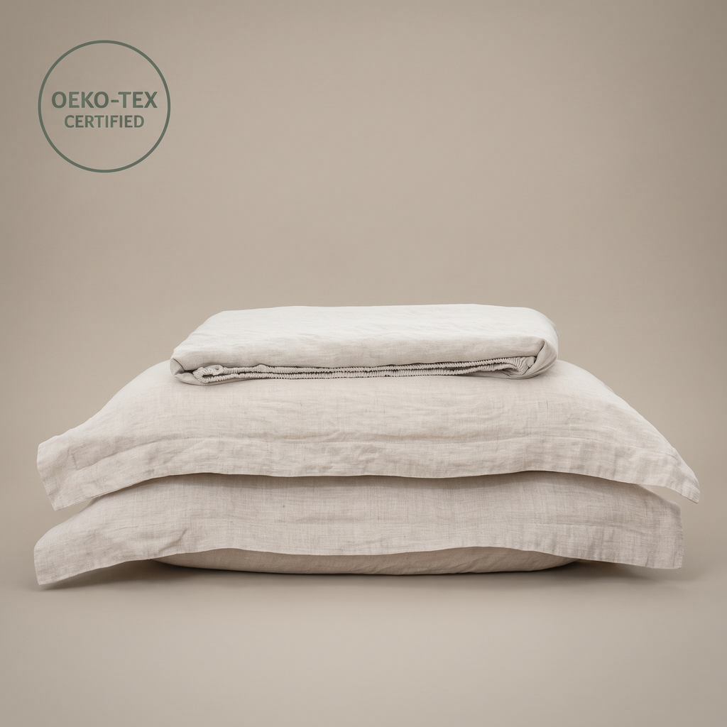 Pure Linen Fitted Sheet Set