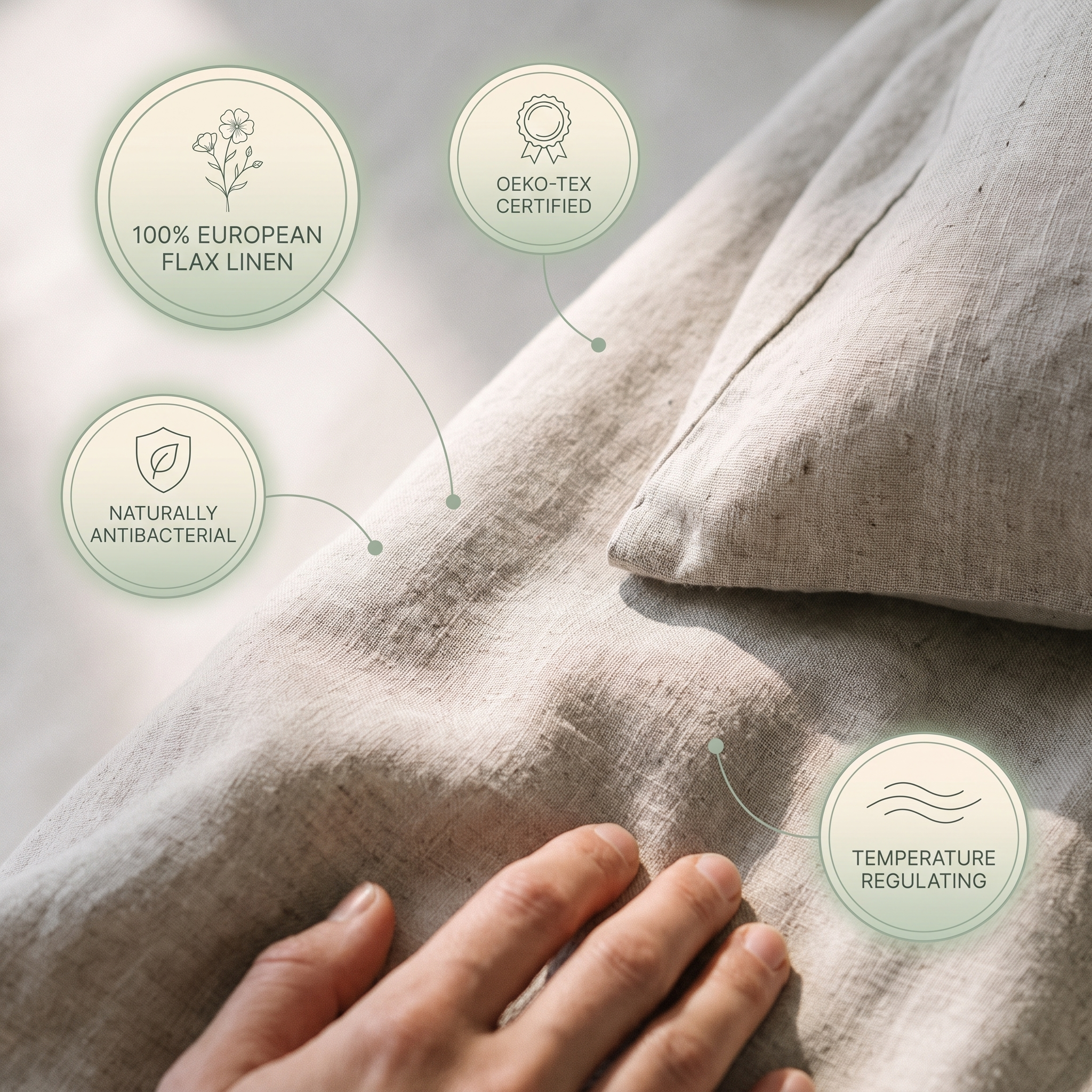 Pure Linen Fitted Sheet Set