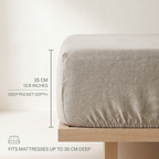 Pure Linen Fitted Sheet Set