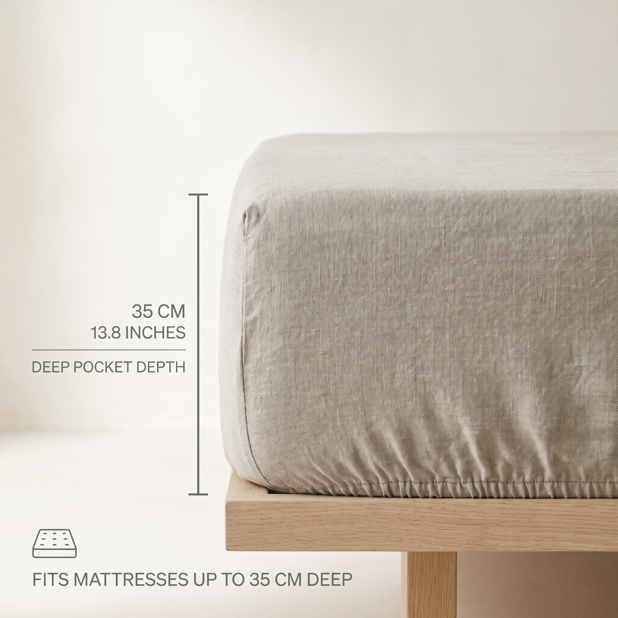 Pure Linen Fitted Sheet Set