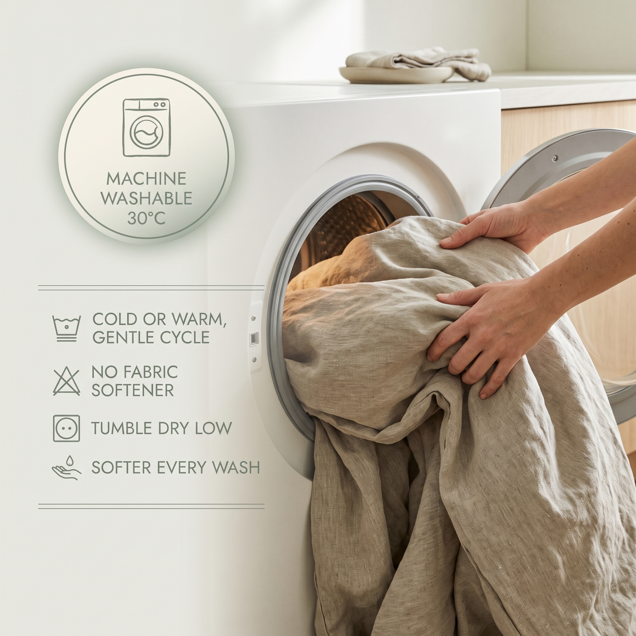 Pure Linen Fitted Sheet Set