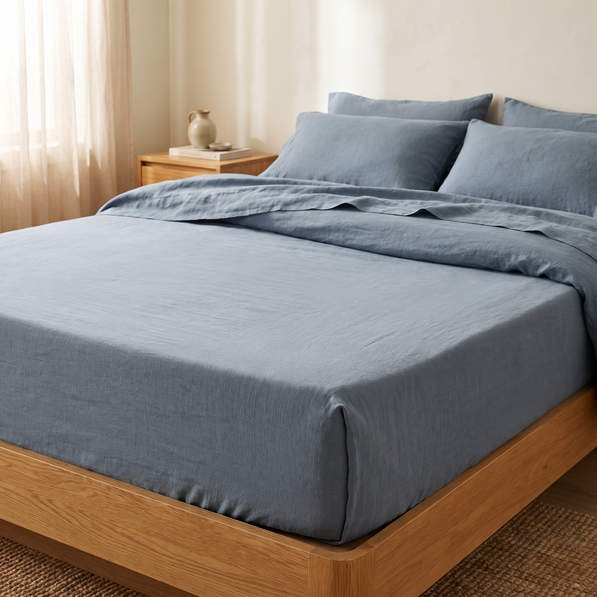 Pure Linen Fitted Sheet Set