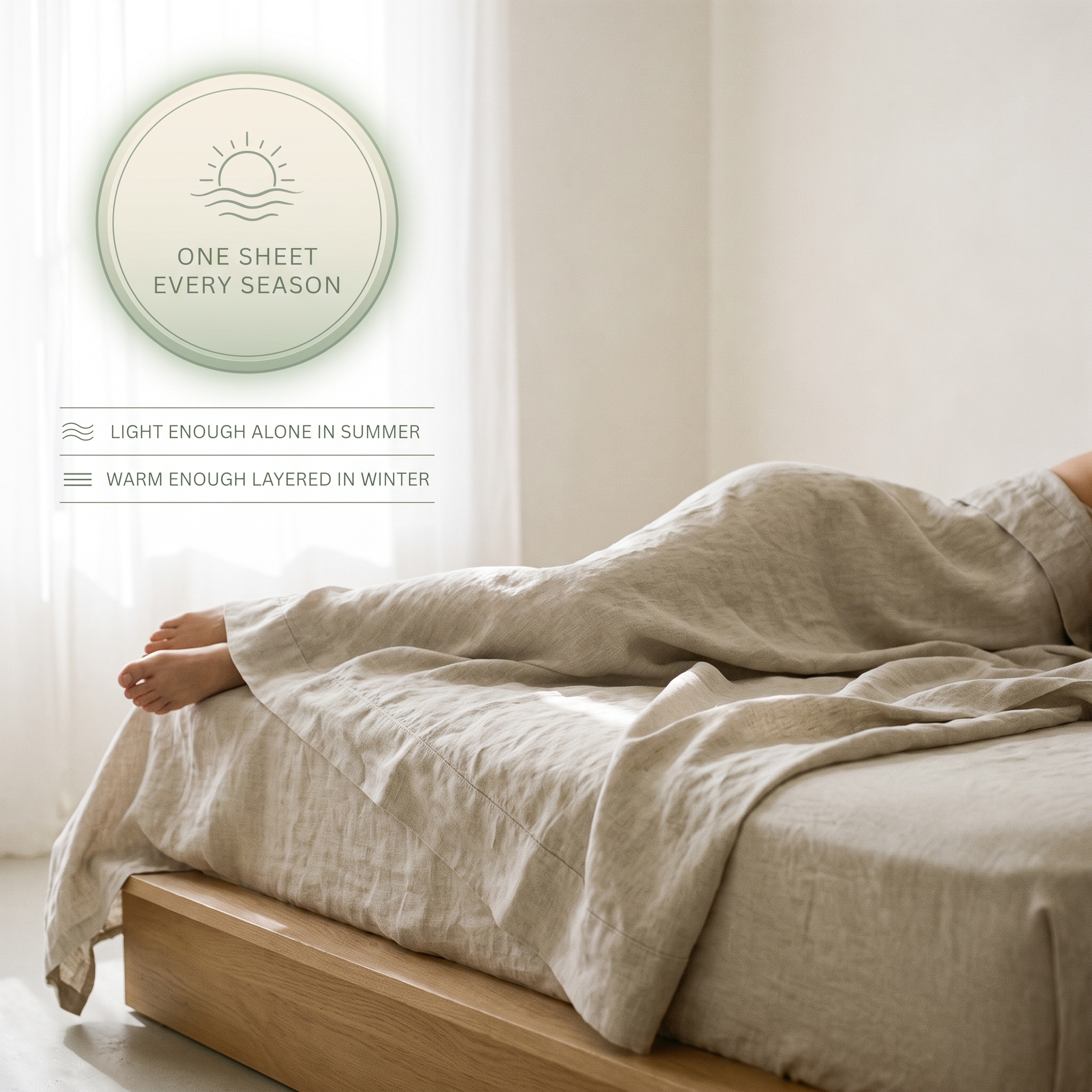 Pure Linen Flat Sheet Set