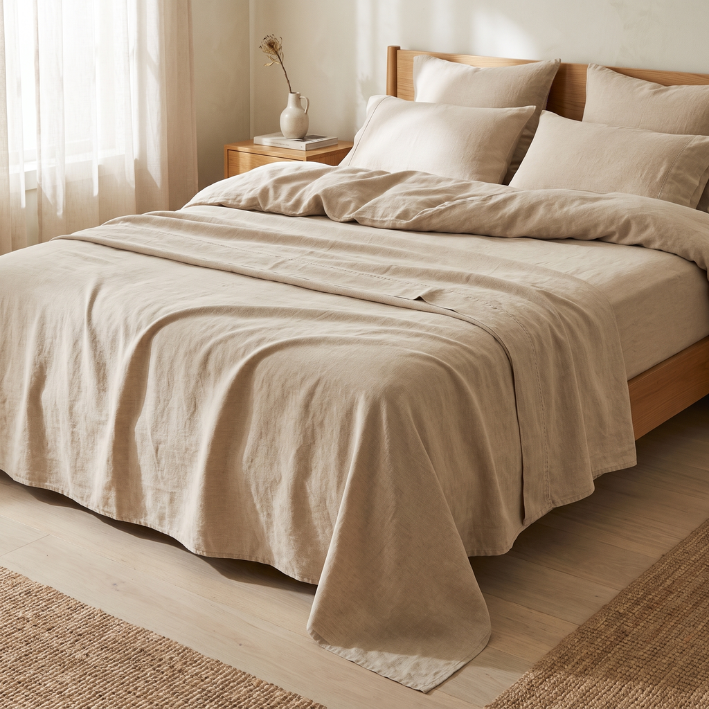 Pure Linen Flat Sheet Set