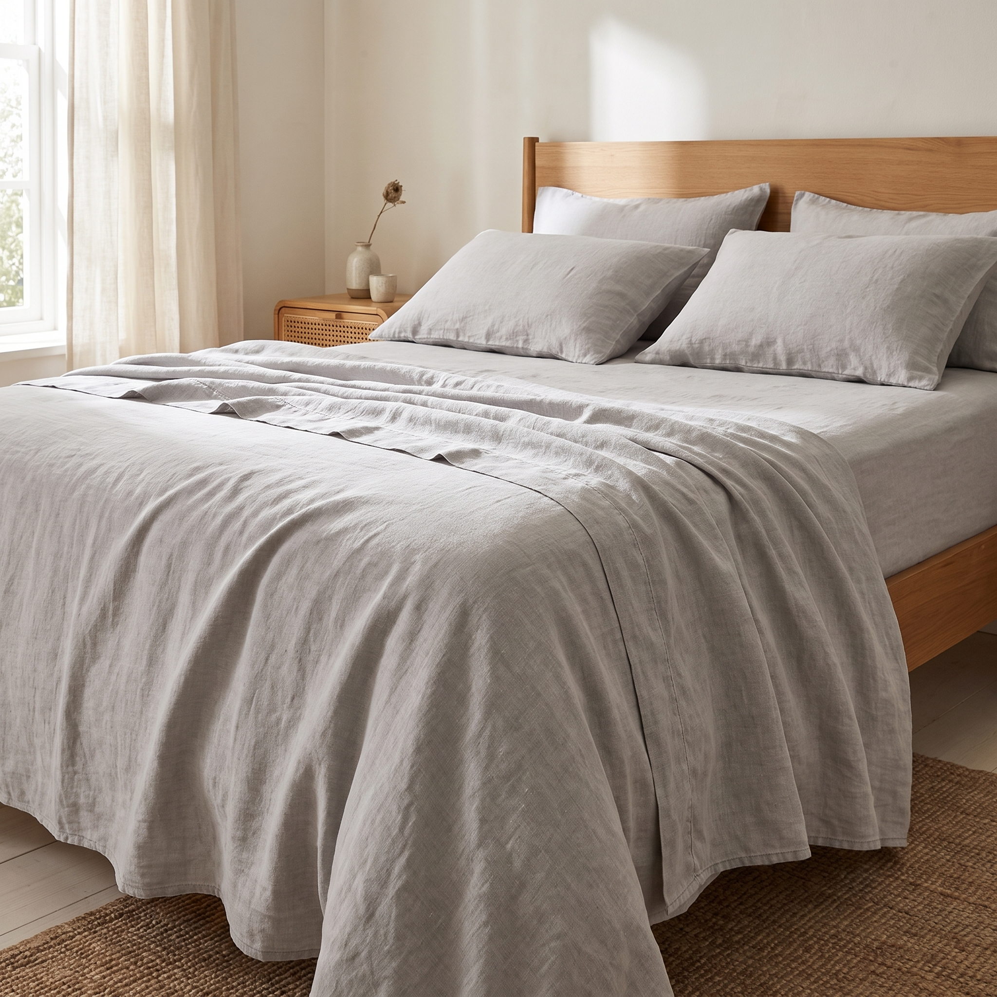 Pure Linen Flat Sheet Set